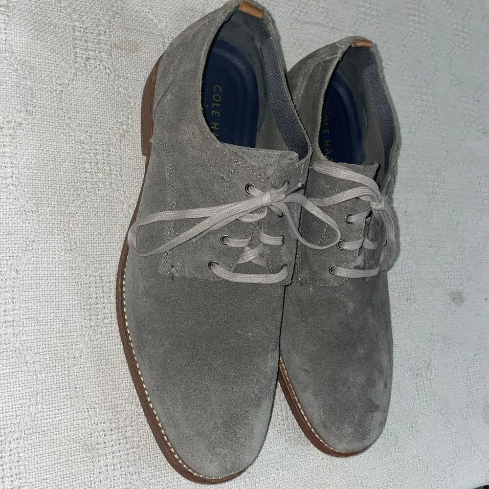 Cole Haan Grand 360 Men’s Dress Shoes Size 11.5 M Gray Suede Leather Going Out